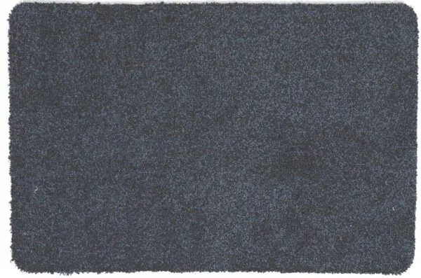 Droogloopmat microfiber blauw, zonder boord
