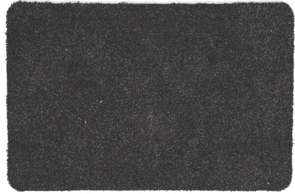 Droogloopmat microfiber zwart, zonder boord