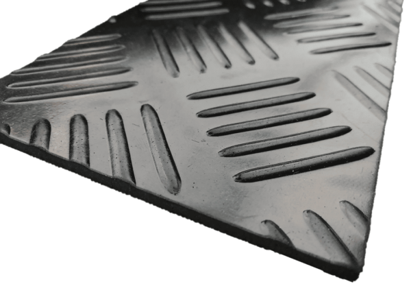 Rubberen loper op maat met traanplaatmotief, 3mm - Afbeelding 3