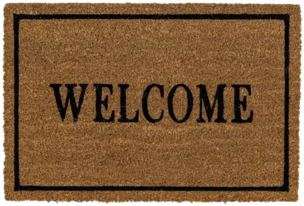 Ecologische kokosmat met welcome