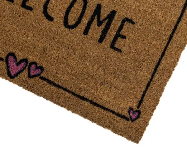 Ecologische kokosmat Welcome en hartjes - Afbeelding 4