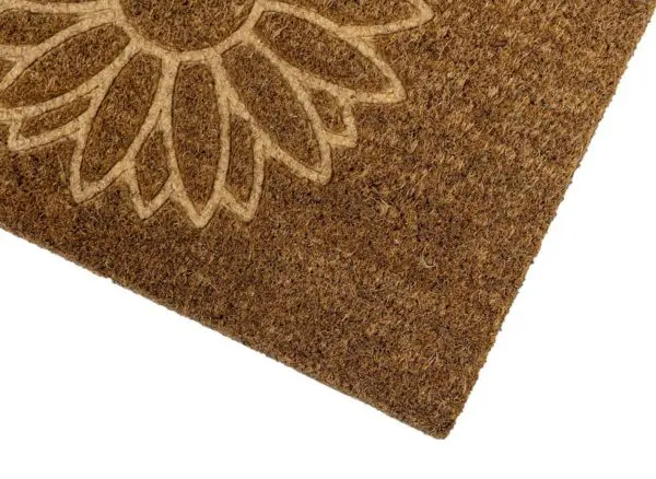Ecologische kokosmat met reliëfdessin zonnebloem - Afbeelding 4