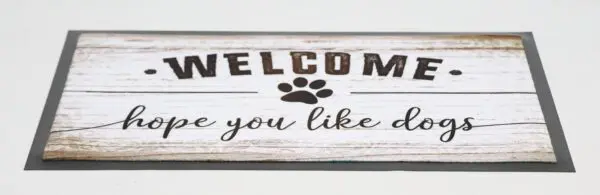 Deurmat Welcome, hope you like dogs - Afbeelding 2
