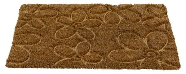 Ecologische kokosmat met reliëfdesign bloemen - Afbeelding 2