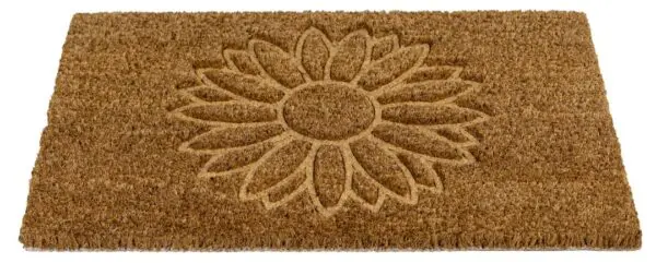 Ecologische kokosmat met reliëfdessin zonnebloem - Afbeelding 2