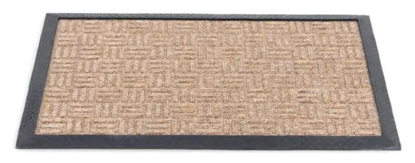 Schrapende naaldvilt deurmat vierkanten beige - Afbeelding 2