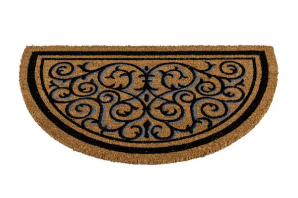 Ecologische kokosmat met krullendesign, halfrond - Afbeelding 2