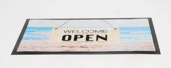 Deurmat Welcome, we are open - Afbeelding 2