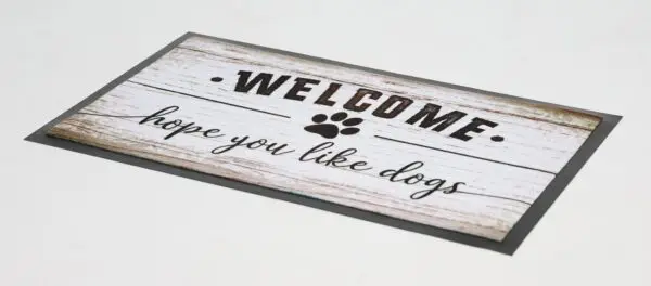 Deurmat Welcome, hope you like dogs - Afbeelding 3