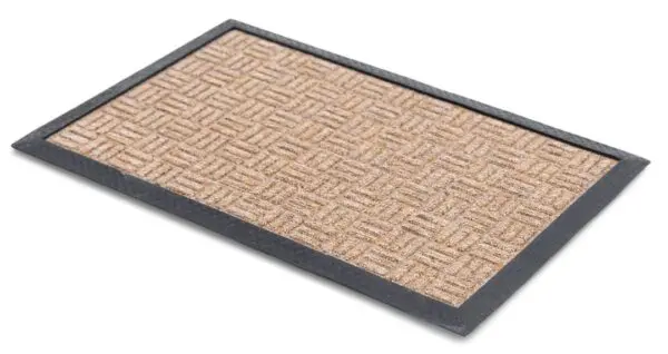 Schrapende naaldvilt deurmat vierkanten beige - Afbeelding 3