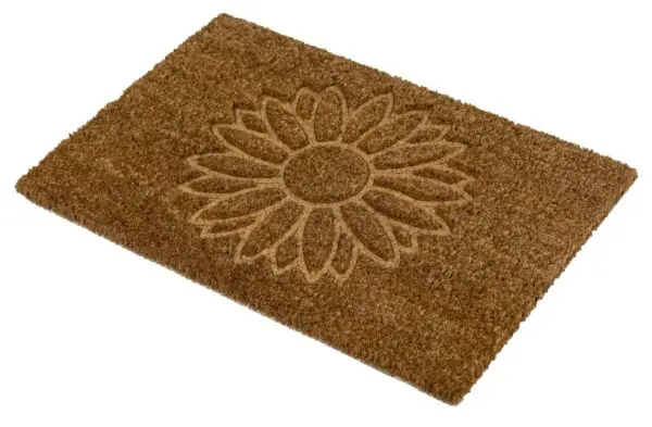 Ecologische kokosmat met reliëfdessin zonnebloem - Afbeelding 3