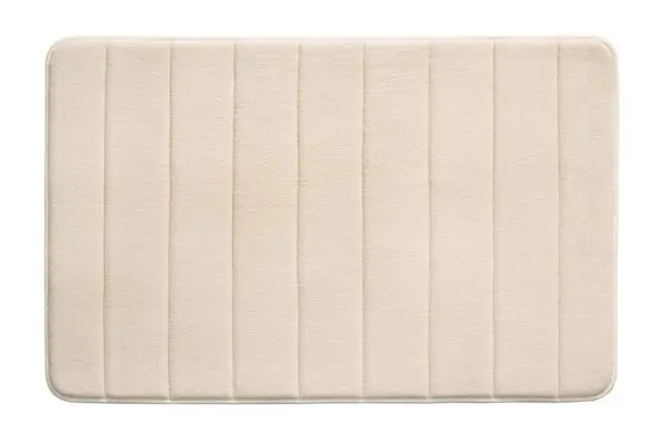 Badmat memoryfoam crème lijnen