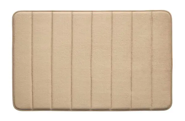 Badmat memoryfoam taupe lijnen