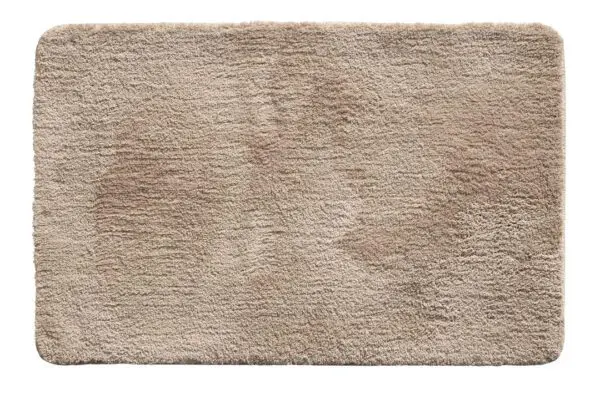 Hoogpolige badmat taupe