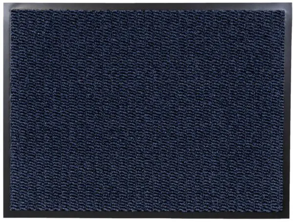 Droogloopmat blauw/zwart