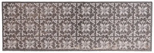 Loper tegels beige, wasbaar