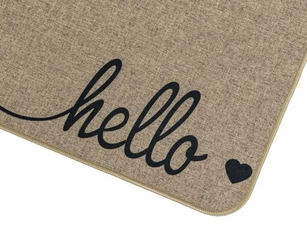 Deurmat in linnenlook, hello - Afbeelding 4