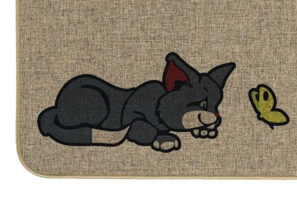 Deurmat in linnenlook, kat - Afbeelding 4