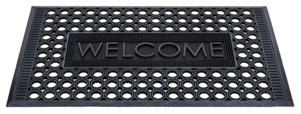 Rubberen schraapmat Welcome zilver - Afbeelding 2