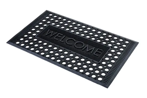 Rubberen schraapmat Welcome zilver - Afbeelding 3