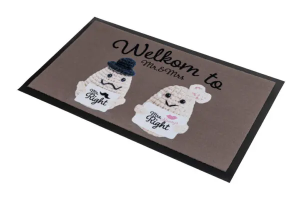 Deurmat Welkom to Mr & Mrs - Afbeelding 3