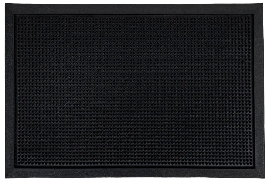Schrapende rubberen pinmat