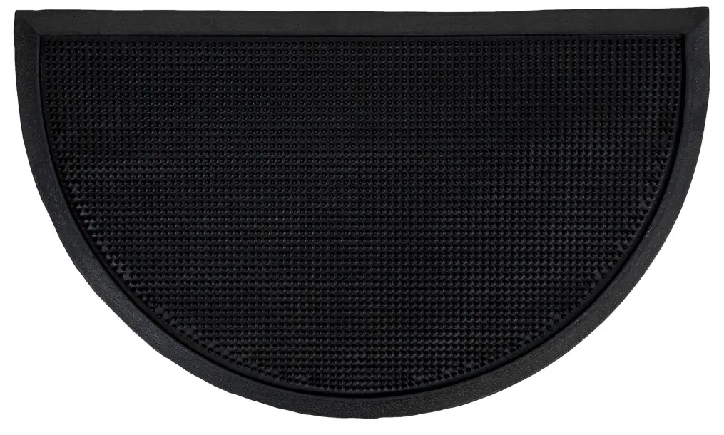 Schrapende rubberen pinmat, halfrond