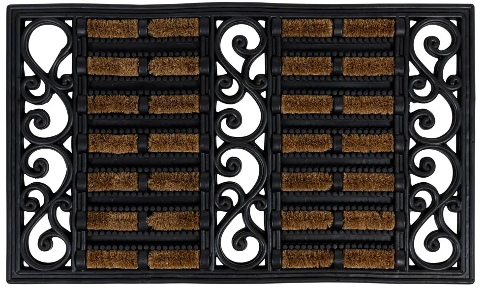 Decoratieve schrapende borstelmat naturel