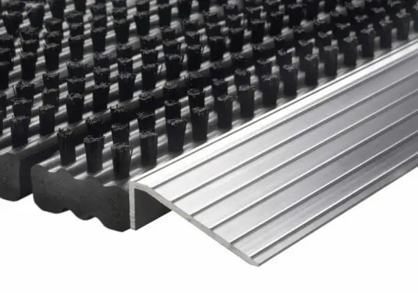 Borstelmat zwart met aluminium - Afbeelding 3