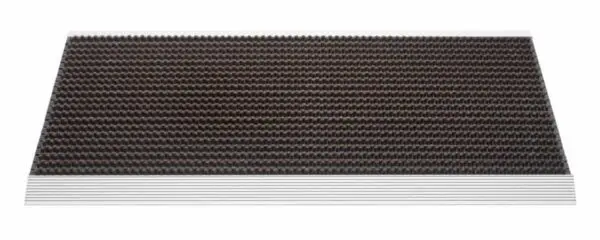 Borstelmat bruin/aluminium