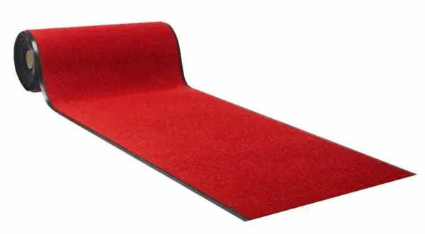 Schoonloopmat rood op maat