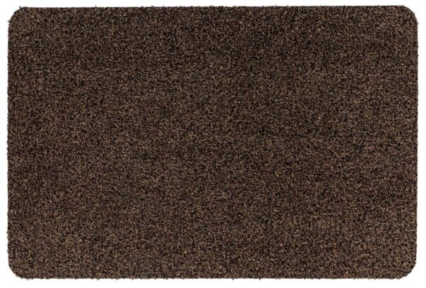 Droogloopmat bruin katoen/polyester