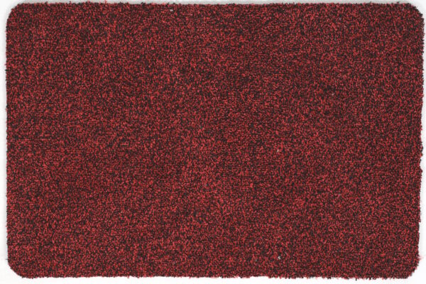 Droogloopmat microfiber rood, zonder boord
