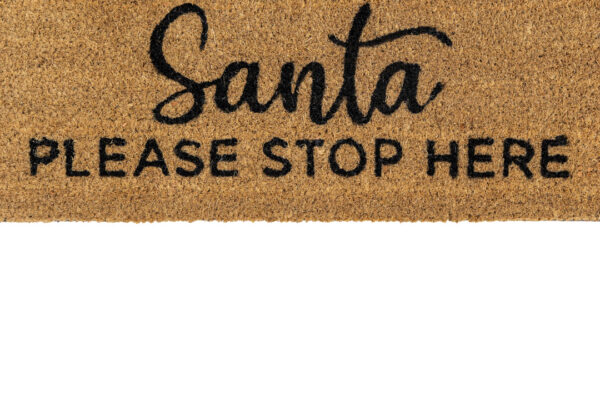 Kerstmat kokos Santa please stop here - Afbeelding 3