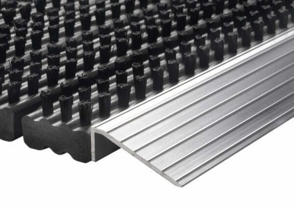 Borstelmat zwart met aluminium - Afbeelding 3
