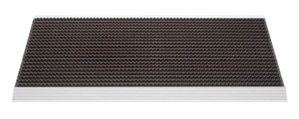 Borstelmat bruin/aluminium